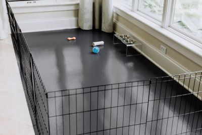 Image showing  Ceramic Texture Vinyl Pet Floor Protector, 5 ft. x 10 ft., Slate Grey