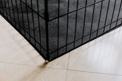 Image showing  Levant Pattern Vinyl Pet Floor Protector, 5 ft. x 10 ft., Midnight Black