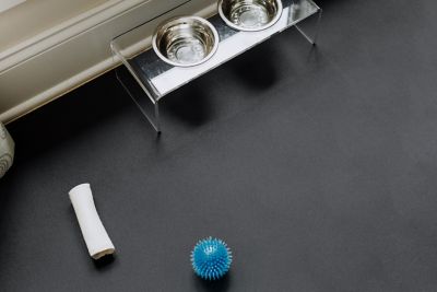 Image showing  Levant Pattern Vinyl Pet Floor Protector, 5 ft. x 10 ft., Slate Gray