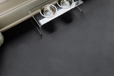 Image showing  Levant Pattern Vinyl Pet Floor Protector - 7.5 ft. x 17 ft. - Slate Grey