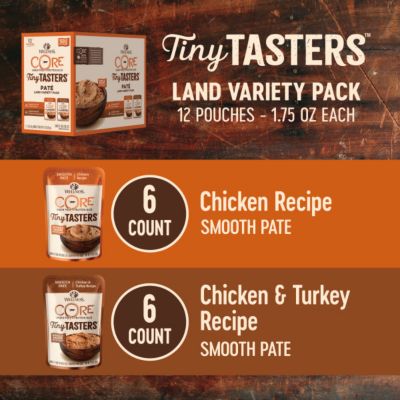 Image showing  Core Tiny Tasters Pate Adult Wet Cat Food 1.75 oz. Pouch, 12 pk.