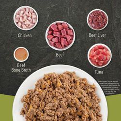 Image showing  Premium Pate, Beef, Chicken & Tuna Recipe Wet Cat Food, 3 oz.