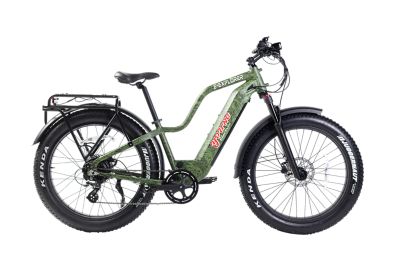 Image showing  Unisex 7-Gear E-Explorer Single Battery Off-Road E-Bike, Size M, Forest Camo