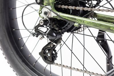 Image showing  Unisex 7-Gear E-Explorer Single Battery Off-Road E-Bike, Size M, Forest Camo