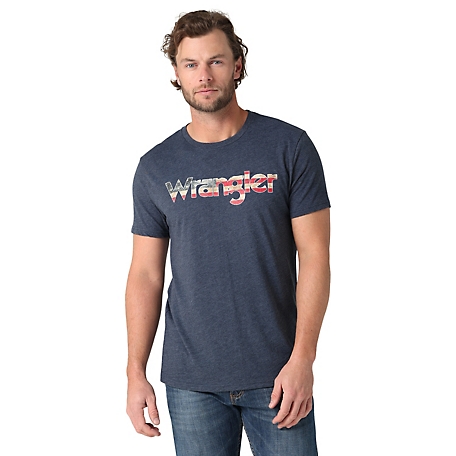 Wrangler Men's American Flag Logo T-Shirt