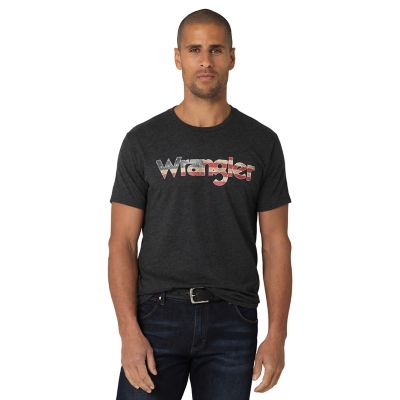 Wrangler Men's American Flag Logo T-Shirt
