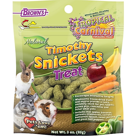 Tropical Carnival Natural Snickets Small Animal Treat, 45012