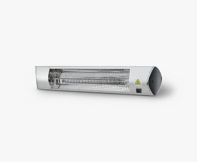Image showing  1,500W Carbon Wall-Mounted Infrared Electric Heater with Remote, 40 sq. ft., 5,118 BTU, Silver