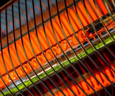 Image showing  1,500W Carbon Wall-Mounted Infrared Electric Heater with Remote, 40 sq. ft., 5,118 BTU, Silver