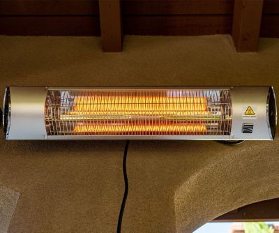 Image showing 5 th Kenmore 1,500W Carbon Wall-Mounted Infrared Electric Heater with Remote, 40 sq. ft., 5,118 BTU, Silver