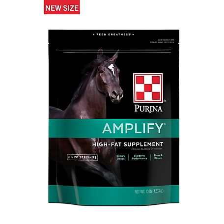 Purina Amplify High-Fat Horse Supplement, 10 pound Bag