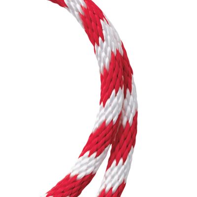Image showing  3/8 in. x 50 ft. Red/White Polypropylene Solid Braid Rope
