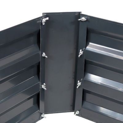 Image showing  59 gal. Hot Dip Galvanized Steel Raised Garden Beds for Plants, 48 x 11.75in., Dark Gray, 2 pk.