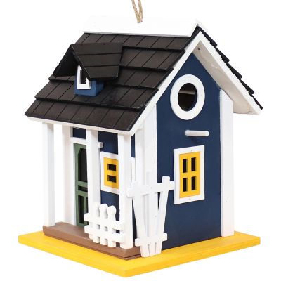 Sunnydaze Decor Charming Cottage Decorative Wooden Birdhouse with Solar LED Light, HB-631