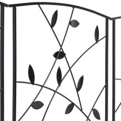 Image showing 7 th Sunnydaze Decor 10 ft. Modern Leaves and Vines Steel Garden Border Fence Panels, 5-Pack