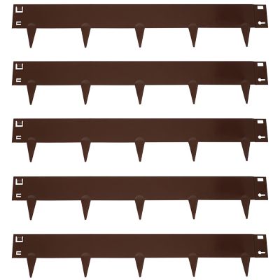 Sunnydaze Decor Steel Metal Landscape Edging Border -, Set of 5