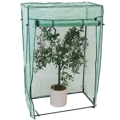 Sunnydaze Decor 18.5 in. L x 38.5 in. W Green Deluxe Potted Plant and Tomato Plant Greenhouse