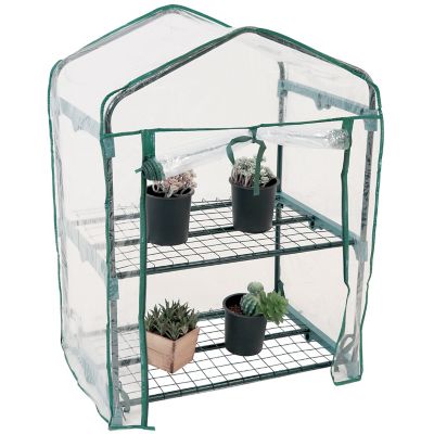 Sunnydaze Decor Portable 2-Tier Mini Greenhouse, HGH-895