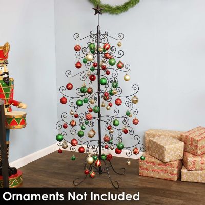 Image showing  Indoor Metal Noelle Christmas Holiday Ornament Craft Bauble Tree Holder Display, 60 in., Black