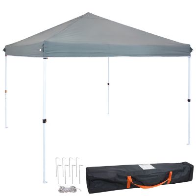 Sunnydaze Decor Standard Pop Up Canopy with Carry Bag - 12' x 12' - Gray