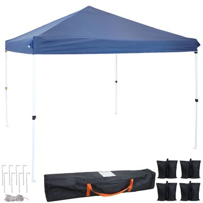 Sunnydaze Decor Standard Pop-Up Canopy with Carry Bag and Sandbags - 12' x 12' - Blue