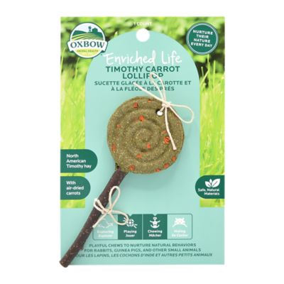 Oxbow Animal Health Enriched Life Pet Chew, Timothy Lollipop (Carrot)