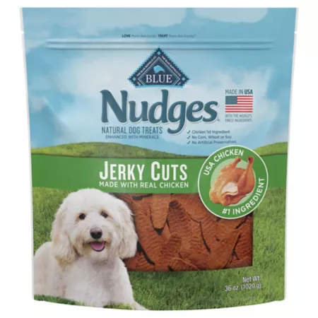 BLUE Nudges Jerky Cuts Natural Chicken Flavored Dog Treats 36 oz. Dog Jerky Treats