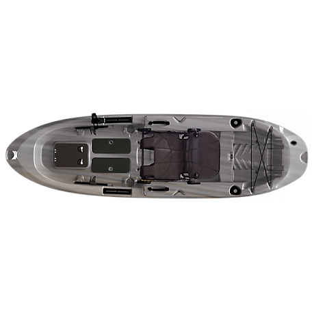 Sun Dolphin Boss 10 Fishing Kayak with Paddle, Gray Swirl