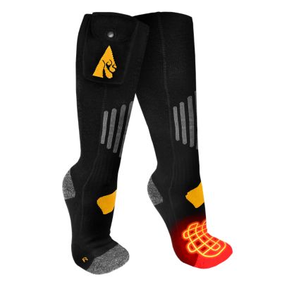Image showing 6 th ActionHeat Men's AA Battery Heated Cotton Boot Socks