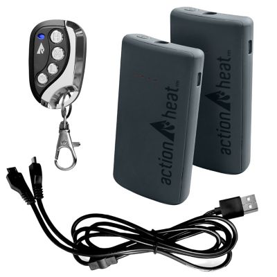 Image showing  Men's 3.7V Rechargeable Heated 2.0 Cotton Boot Socks with Remote, 2-Pack