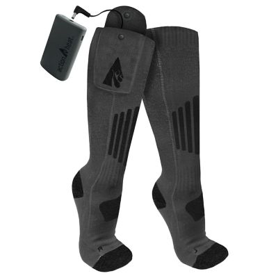 Image showing  Men's 3.7V Rechargeable Heated 2.0 Wool Boot Socks with Remote, 2-Pack