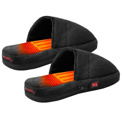 ActionHeat AA Battery Heated Slippers I've got small feet (women's 6) so these slippers are huge on me