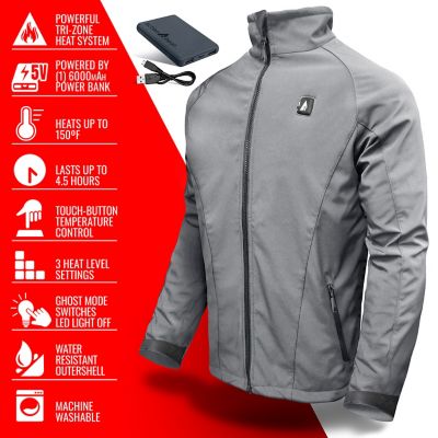 Image showing 2 th ActionHeat Men's 5V Battery Heated Softshell Jacket