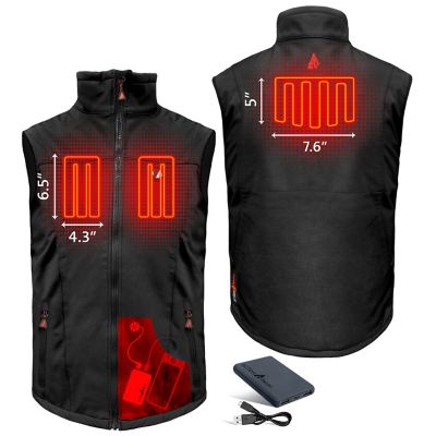 Image showing 2 th ActionHeat Men's 5V Battery Heated Softshell Vest