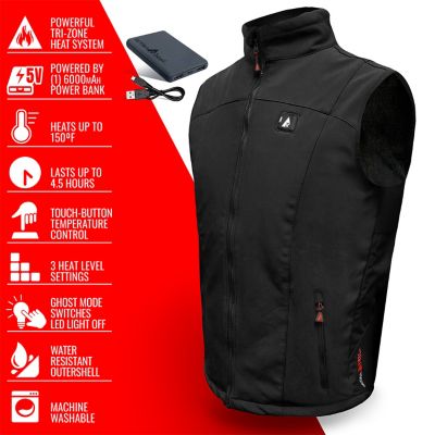 Image showing 4 th ActionHeat Men's 5V Battery Heated Softshell Vest