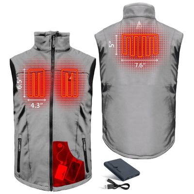 Image showing 2 th ActionHeat Men's 5V Battery Heated Softshell Vest