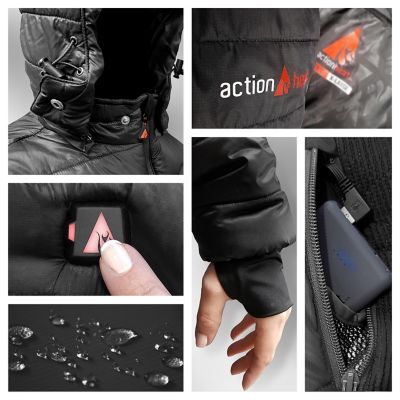 Image showing 5 th ActionHeat Men's 5V Battery Heated Puffer Jacket with Hood
