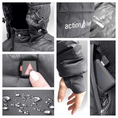 Image showing 5 th ActionHeat Men's 5V Battery Heated Puffer Jacket with Hood