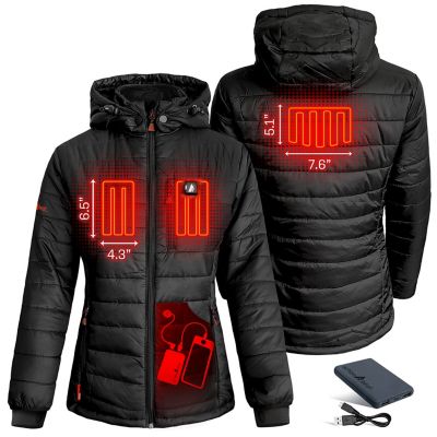 Image showing  Women's 5V Battery Heated Puffer Jacket with Hood