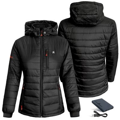 Image showing 9 th ActionHeat Women's 5V Battery Heated Puffer Jacket with Hood