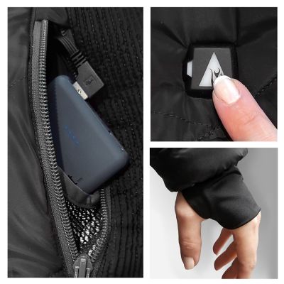 Image showing 5 th ActionHeat Women's 5V Battery Heated Long Puffer Jacket with Fur Hood