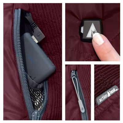 Image showing 5 th ActionHeat Women's 5V Battery Heated Long Puffer Jacket with Fur Hood