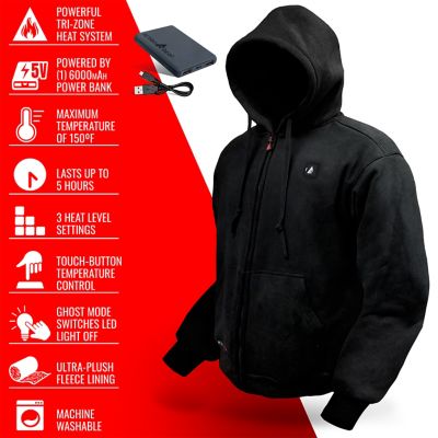 Image showing  5V Battery Heated Hoodie Sweatshirt