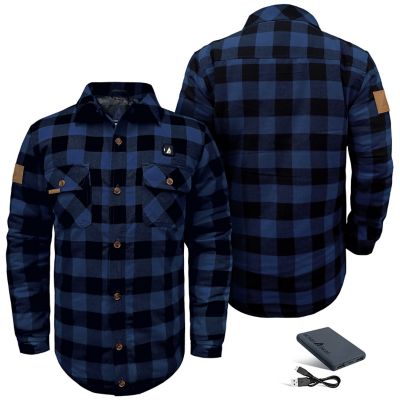 Image showing 9 th ActionHeat 5V Battery Heated Flannel Work Shirt