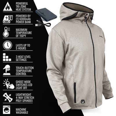 Image showing  Men's 5V Battery Heated Slim Fit Hoodie
