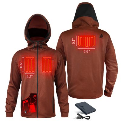 Image showing 2 th ActionHeat Men's 5V Battery Heated Slim Fit Hoodie