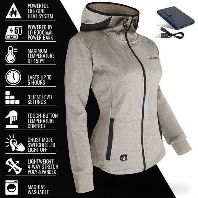Image showing  Women's 5V Battery Heated Slim Fit Hoodie