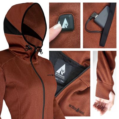 Image showing  Women's 5V Battery Heated Slim Fit Hoodie