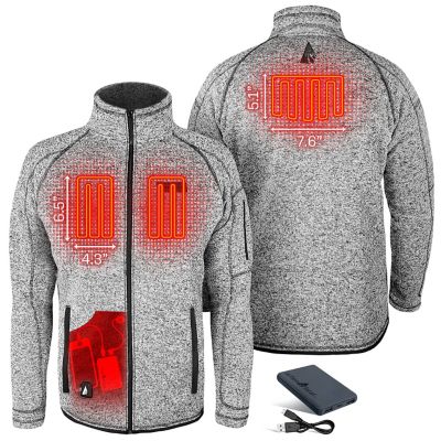 Image showing  Men's 5V Battery Heated Sweater Jacket