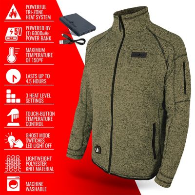 Image showing  Men's 5V Battery Heated Sweater Jacket